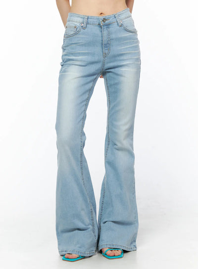 kye-washed-bootcut-jeans-cu511 / Light blue