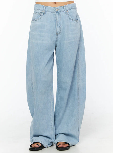 niko-loose-fit-straight-jeans-cu518 / Light blue