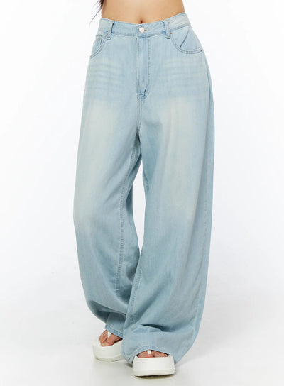 junie-summer-washed-baggy-jeans-cu522 / Light blue