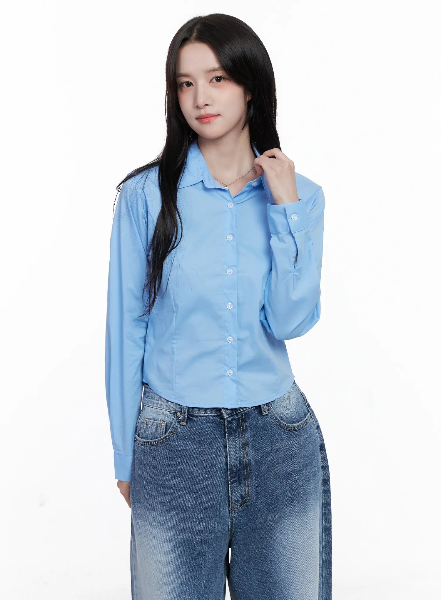 Slim Fit Button-Up Shirt CS519 - Casual style | LEWKIN Slim Fit Button-Up Shirt CS519 - Casual style | LEWKIN