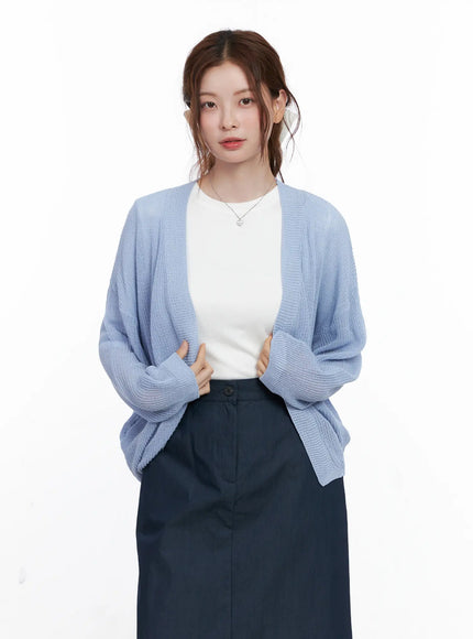 sheer-loose-fit-cardigan-cg521 / Light blue