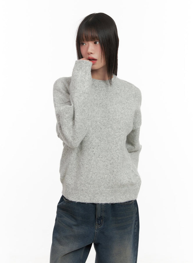 essential-soft-knit-sweater-cj502 / Light gray