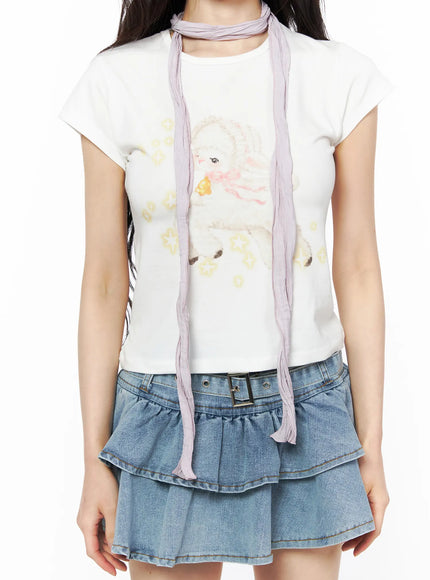 pastel-wrinkle-scarf-cu511 / Purple