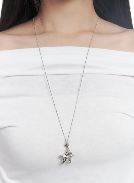 Starlight Pendant Long Necklace CJ515 - Acubi style | LEWKIN