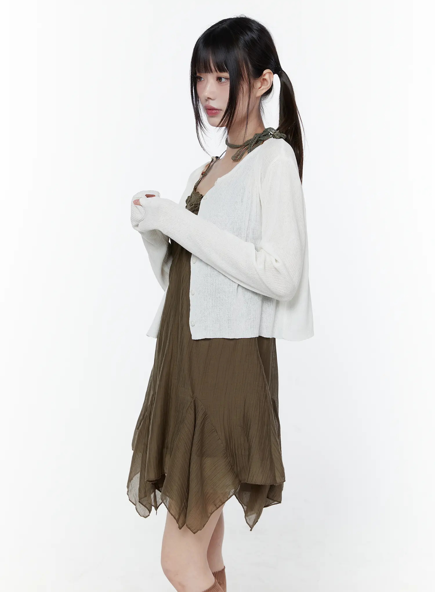 ribbed-long-sleeve-cardigan-cu508 / White