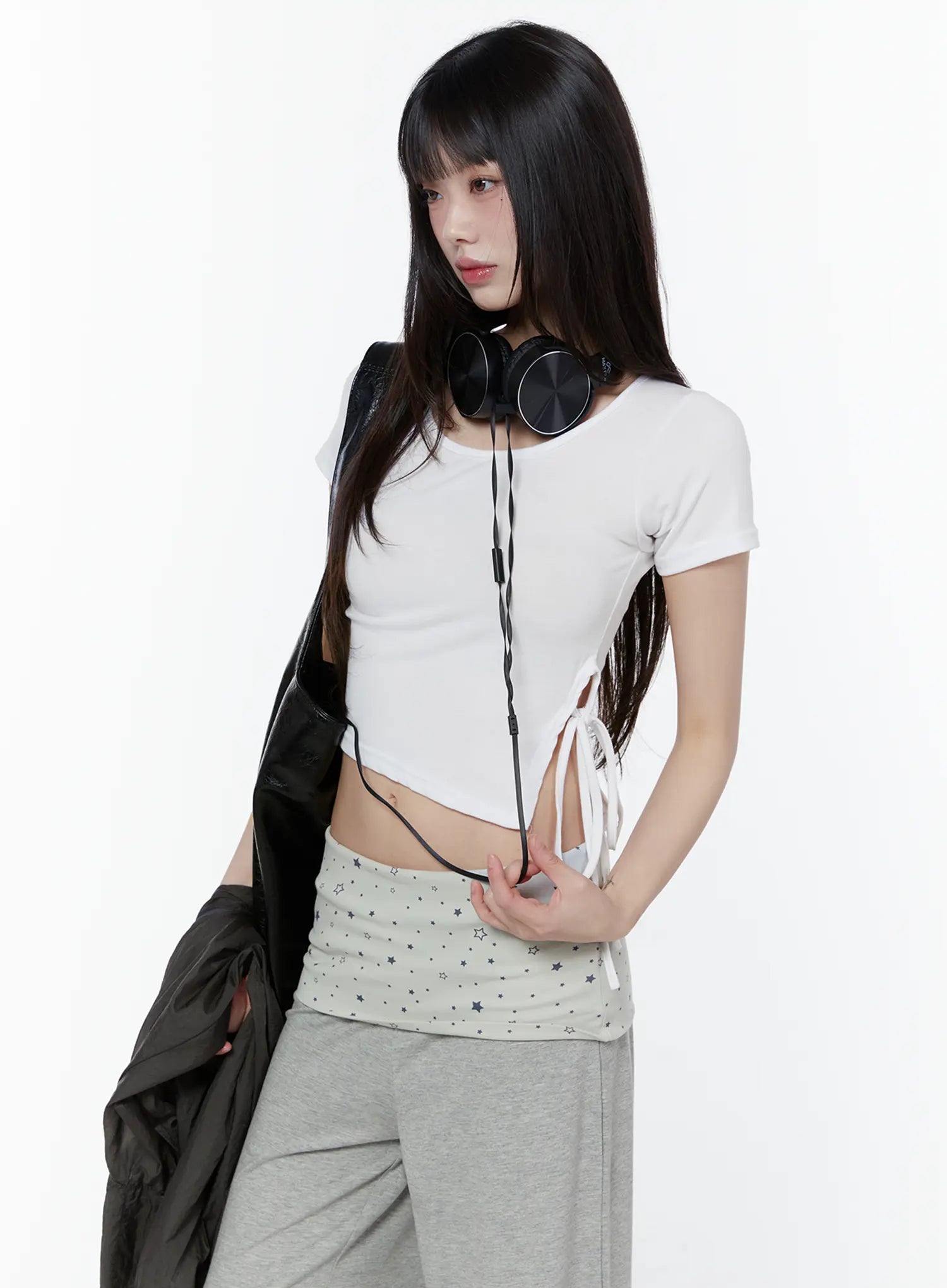side-slit-ribbon-crop-top-cu508 / White