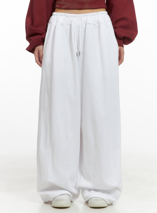 wide-fit-cotton-sweatpants-cs404 / White