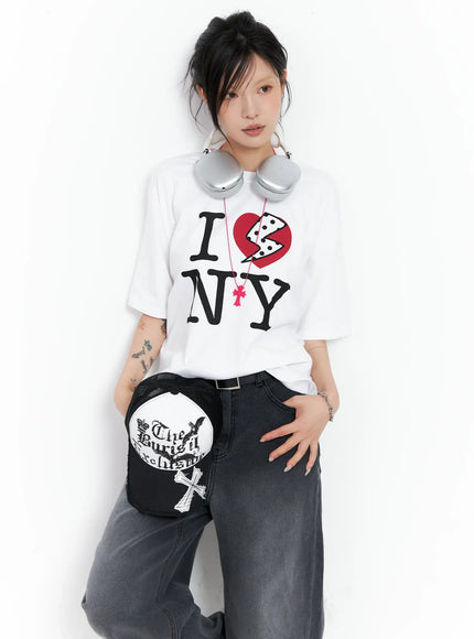 i-love-ny-graphic-t-shirt-cl528 / White