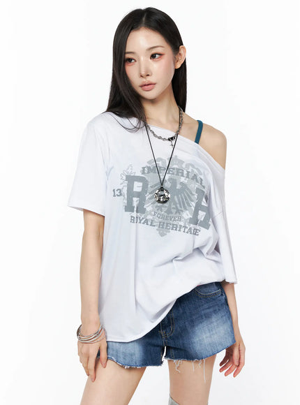 oversized-off-shoulder-graphic-tee-cu511 / White