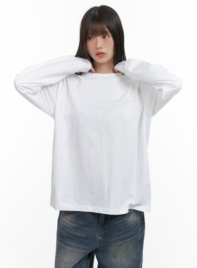 basic-loose-fit-long-sleeve-tee-co410 / White