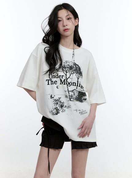 warm-graphic-oversized-t-shirt-cj520 / White