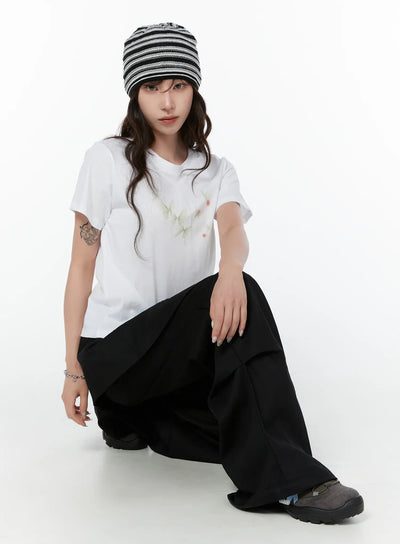 butterfly-graphic-cropped-t-shirt-cy514 / White