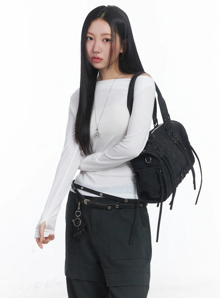 fleeced-boatneck-long-sleeve-top-cj514 / White