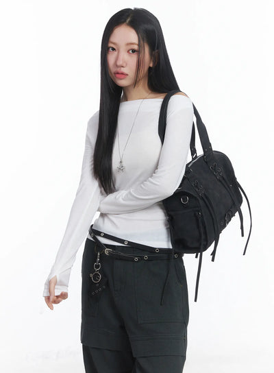 fleeced-boatneck-long-sleeve-top-cj514 / White