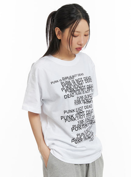 unisex-punk-is-not-dead-graphic-tee-cm418 / White