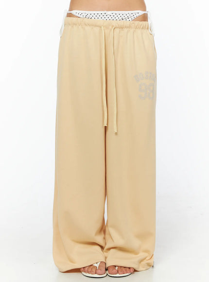 polka-dot-sagging-sweatpants-cu517 / Yellow