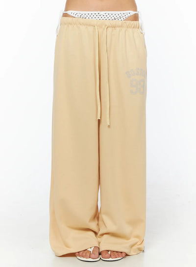 polka-dot-sagging-sweatpants-cu517 / Yellow