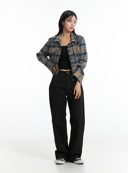 checkered-crop-button-jacket-od307