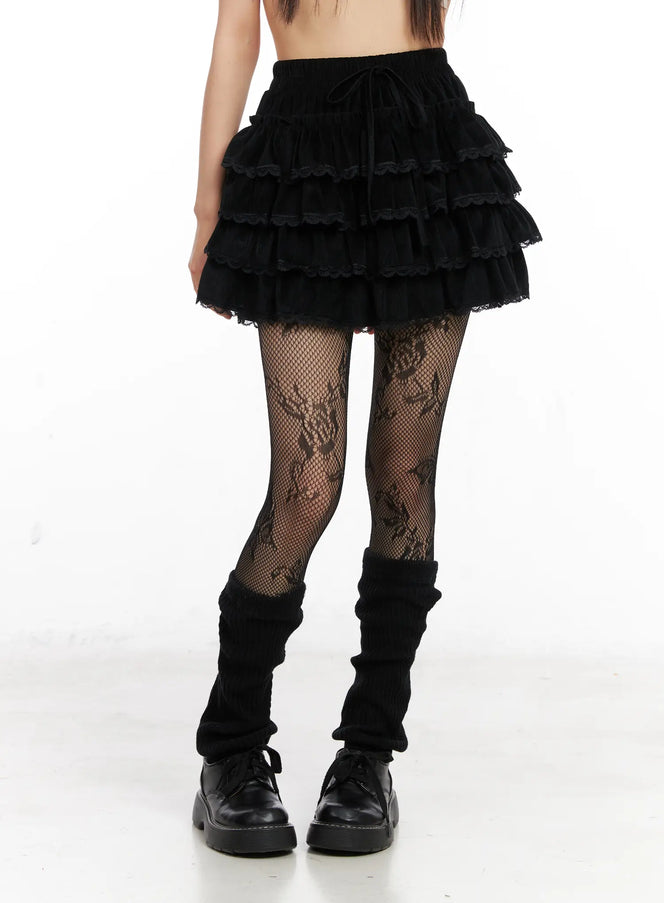 lace-up-ruffle-tiered-mini-skirt-cn520