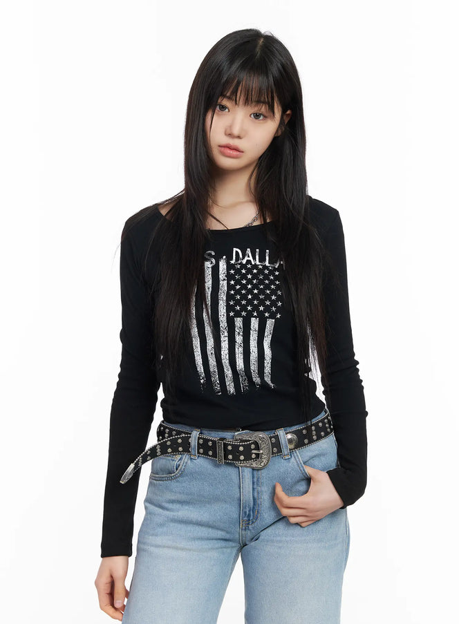 graphic-flag-print-long-sleeve-top-cm512