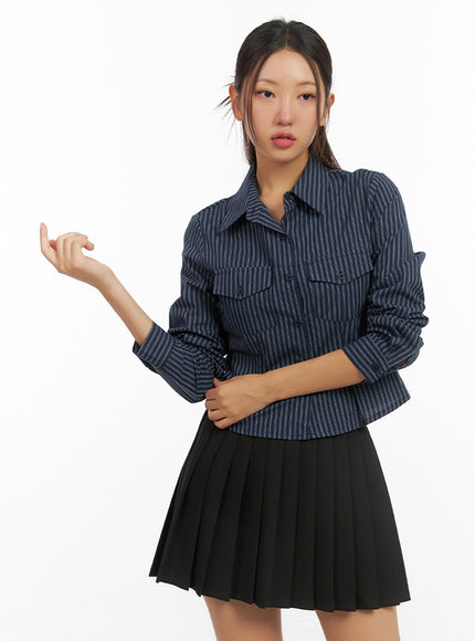 pintuck-stripe-buttoned-crop-shirt-is402