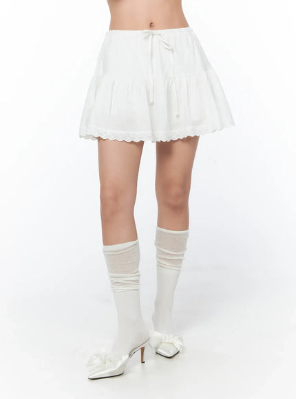frill-trim-mini-skirt-cy512