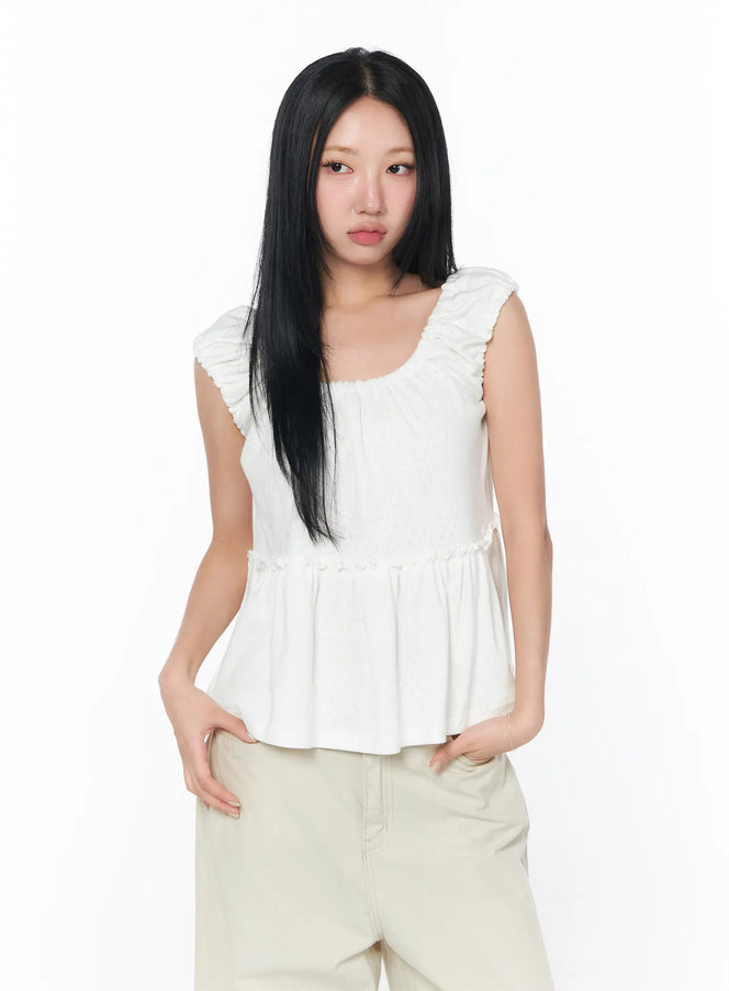 puff-sleeve-shirred-blouse-cy512