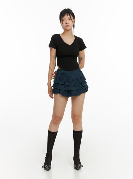 layered-frill-mini-skirt-cl415