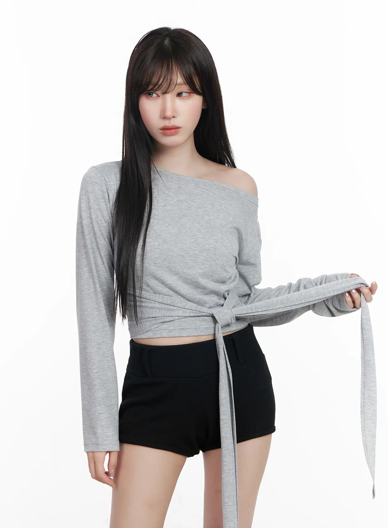 off-shoulder-wrap-tie-long-sleeve-top-cf523