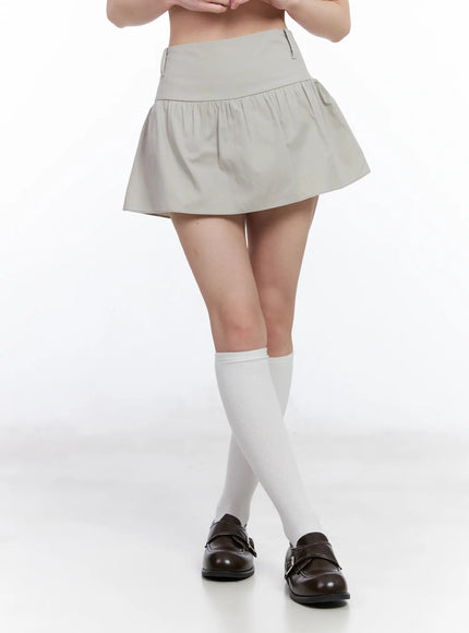 shirred-flared-mini-skirt-cm518