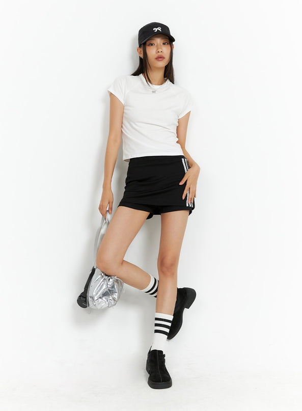 raglan-crop-short-sleeve-tee-ig405 / white