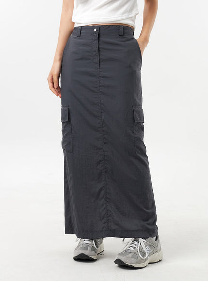 nylon-cargo-maxi-skirt-cu308