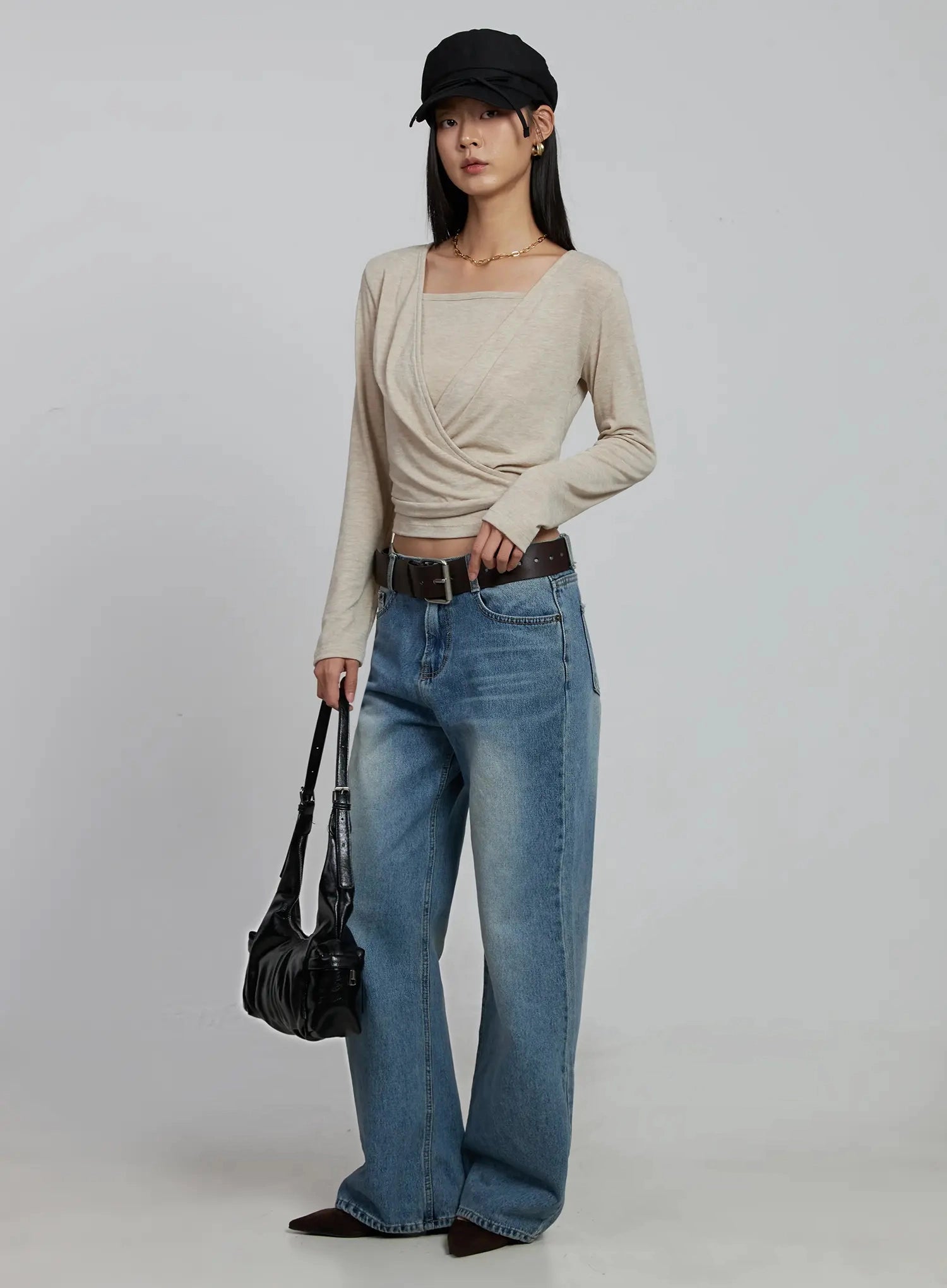 casual-wrap-v-neck-top-set-im520