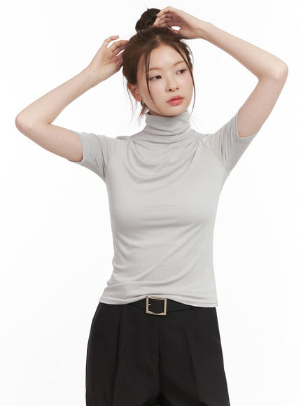 essential-turtle-neck-short-sleeve-top-if505 / light gray