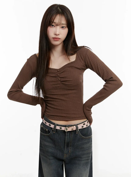 ribbed-shirring-top-ij521