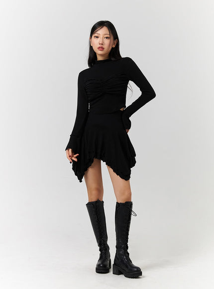 enchanted-solid-asymmetrical-flowy-mini-skirt-cd328