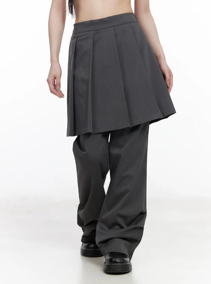 pleated-layered-skirt-pants-cf523