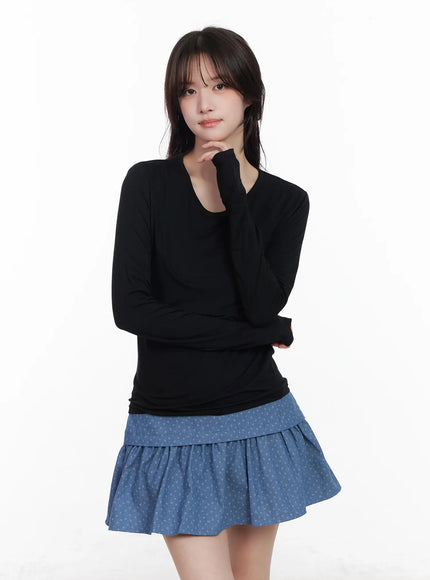 sheer-round-neck-long-sleeve-top-cm527