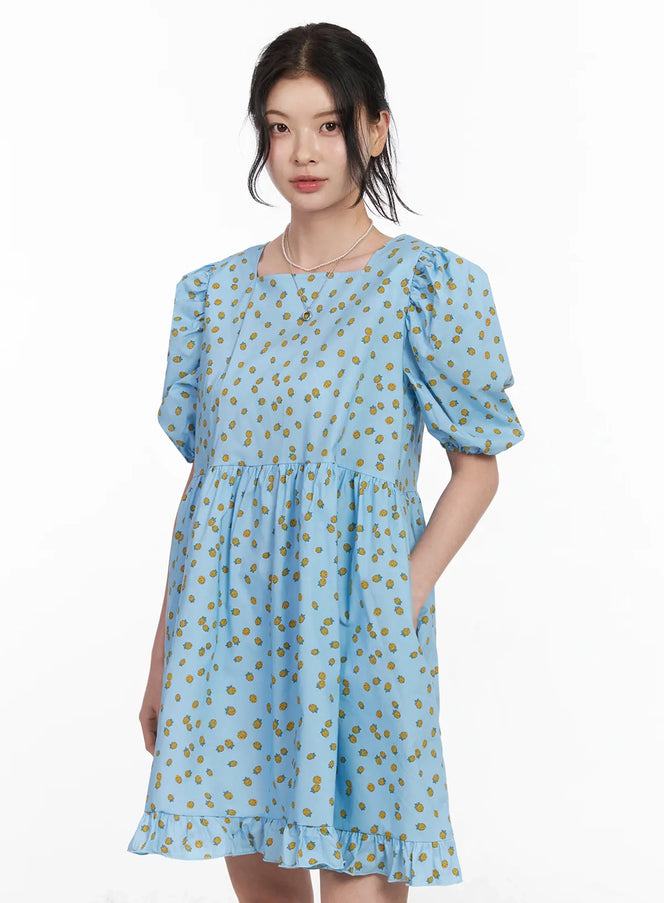 puff-sleeve-mini-dress-iy511