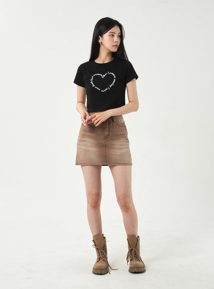 High Waist Mini Skirt OY303