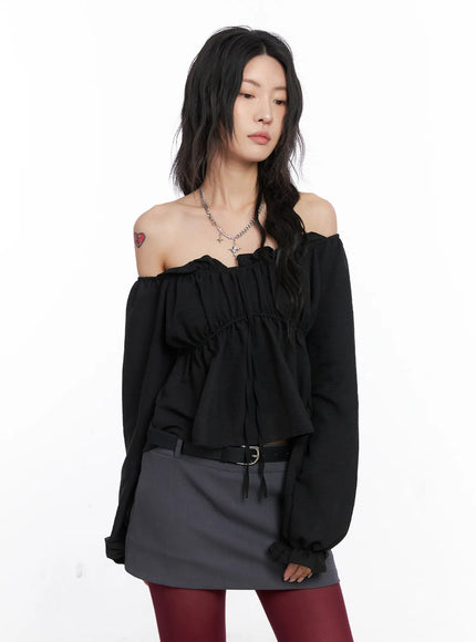 off-shoulder-shirred-ribbon-blouse-co508