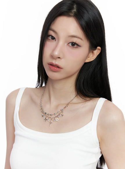 two-line-star-necklace-co503