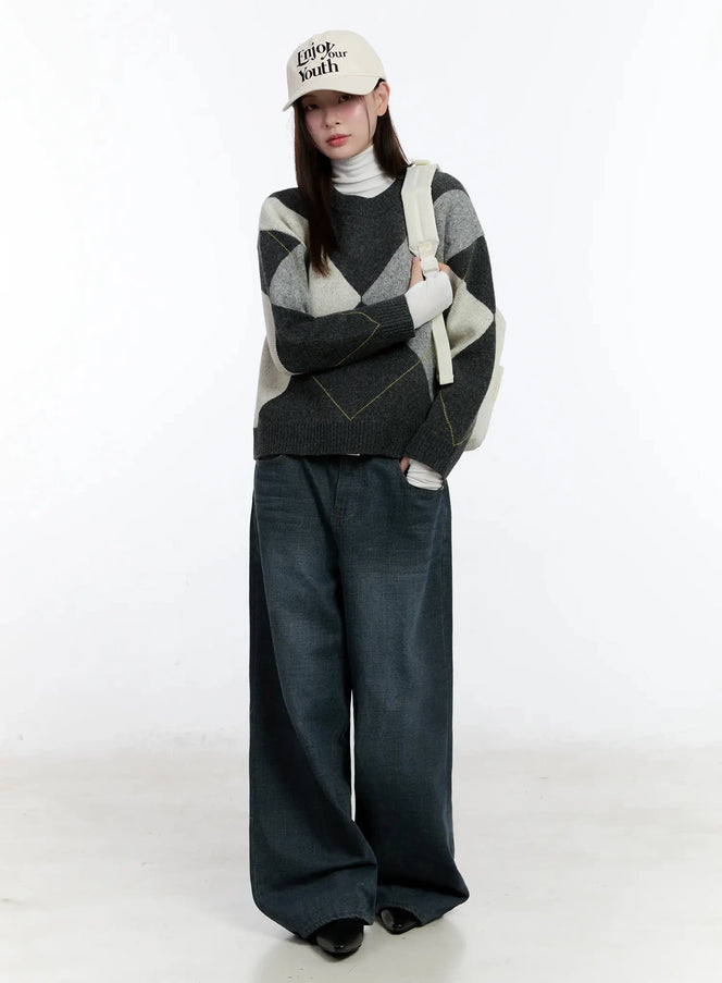 argyle-pattern-knit-sweater-id526