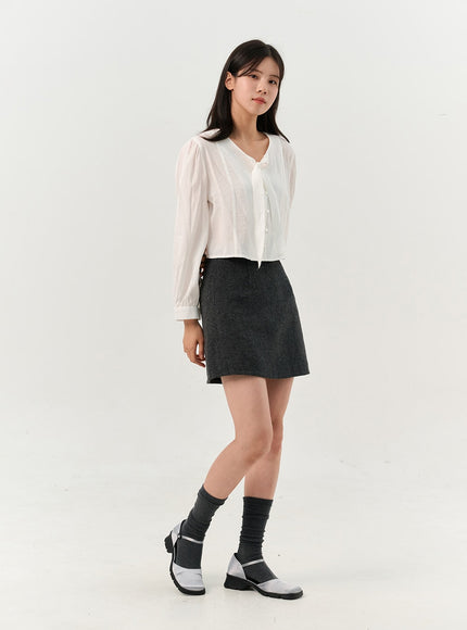 buttoned-tie-collared-blouse-oo327