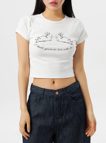 Cropped Bunny Tee CY315