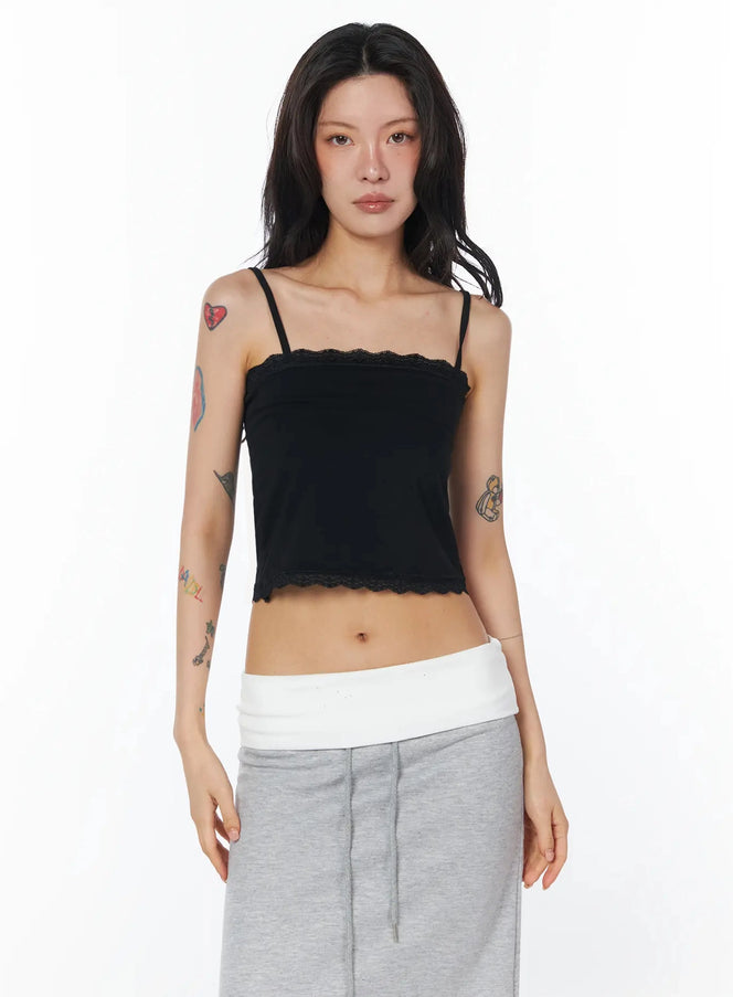 lace-trim-sleeveless-camisole-iu509