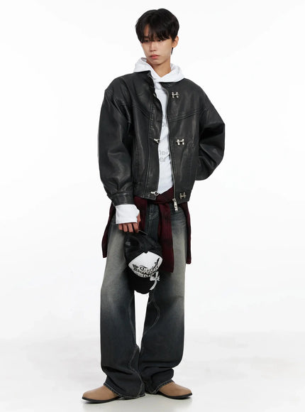 mens-faux-leather-toggle-buckle-jacket-io517