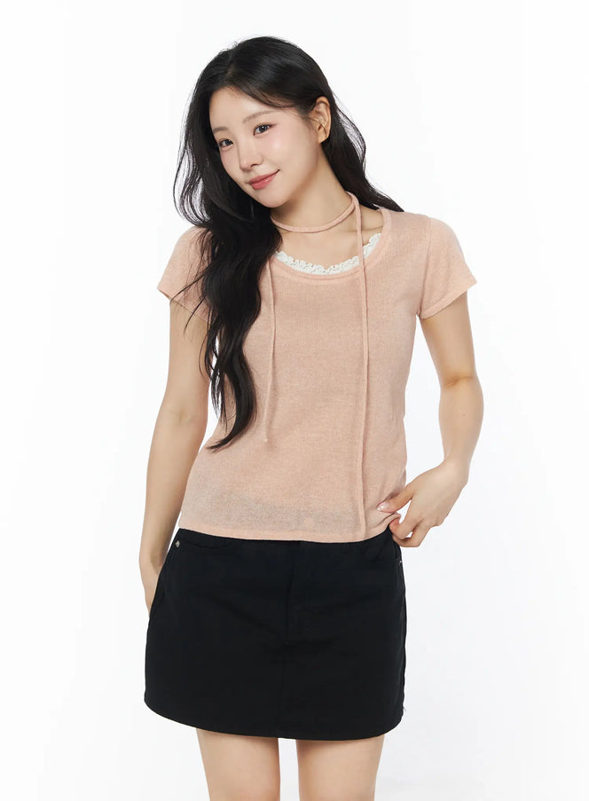 sheer-short-sleeve-top-and-scarf-cy522