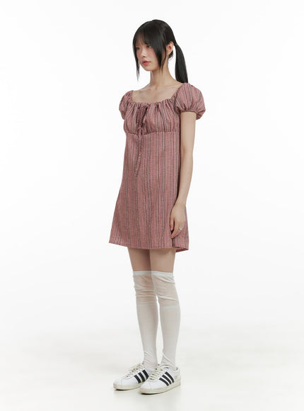 puff-sleeve-mini-dress-cl412