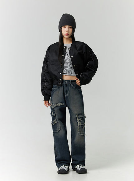 destroyed-pocket-straight-leg-jeans-cd301